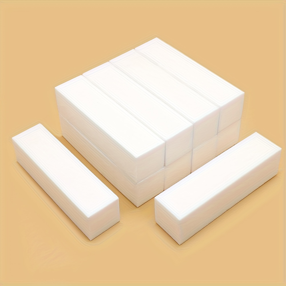 50pcs White Nail Buffer Blocks, 4-Way Sanding Blocks for Manicure