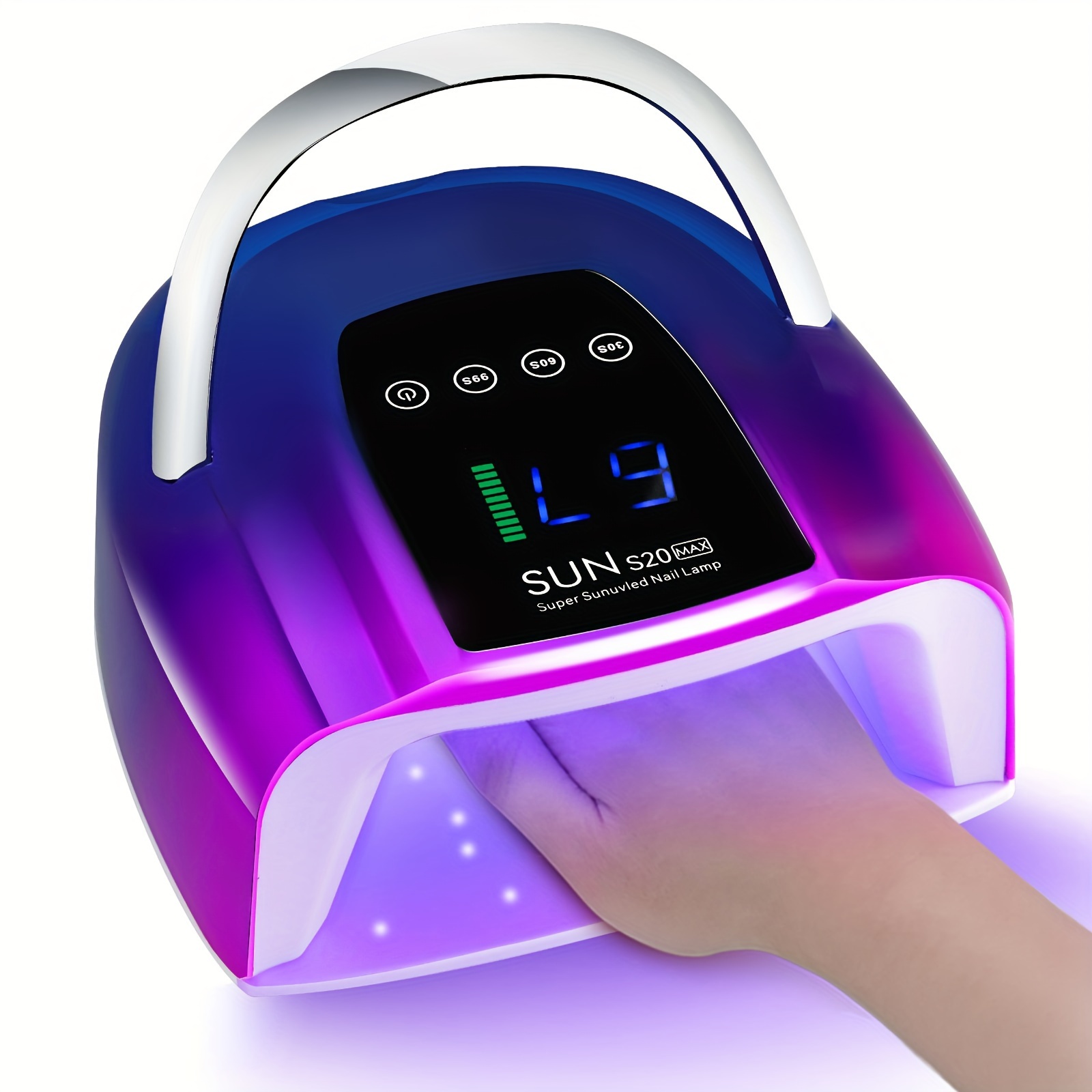 

Sun S20 Uv Led Nail Lamp - 48 Leds, Professional Gel Polish Dryer With & Timer, Dual Voltage 110-240v, Rechargeable Battery, Includes Power Adapter - Ideal For Home , Nail Care