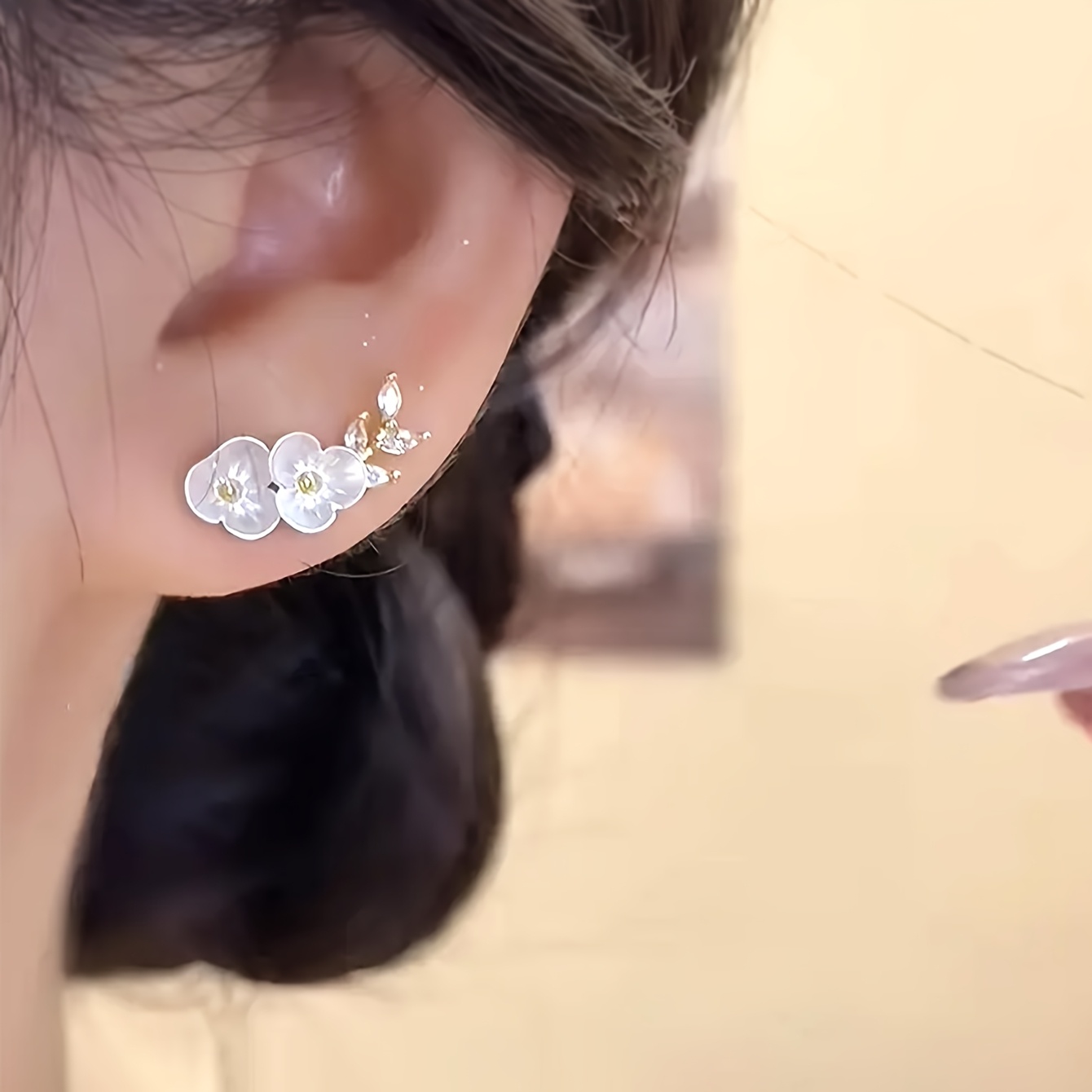 TEMU NIEUW 1 paar, Camellia Bloem Oorbellen, Hoogwaardige Sieraden, Verbeterde Elegante Oorbellen, Premium Decoratieve Oorbellen, Geschikt voor