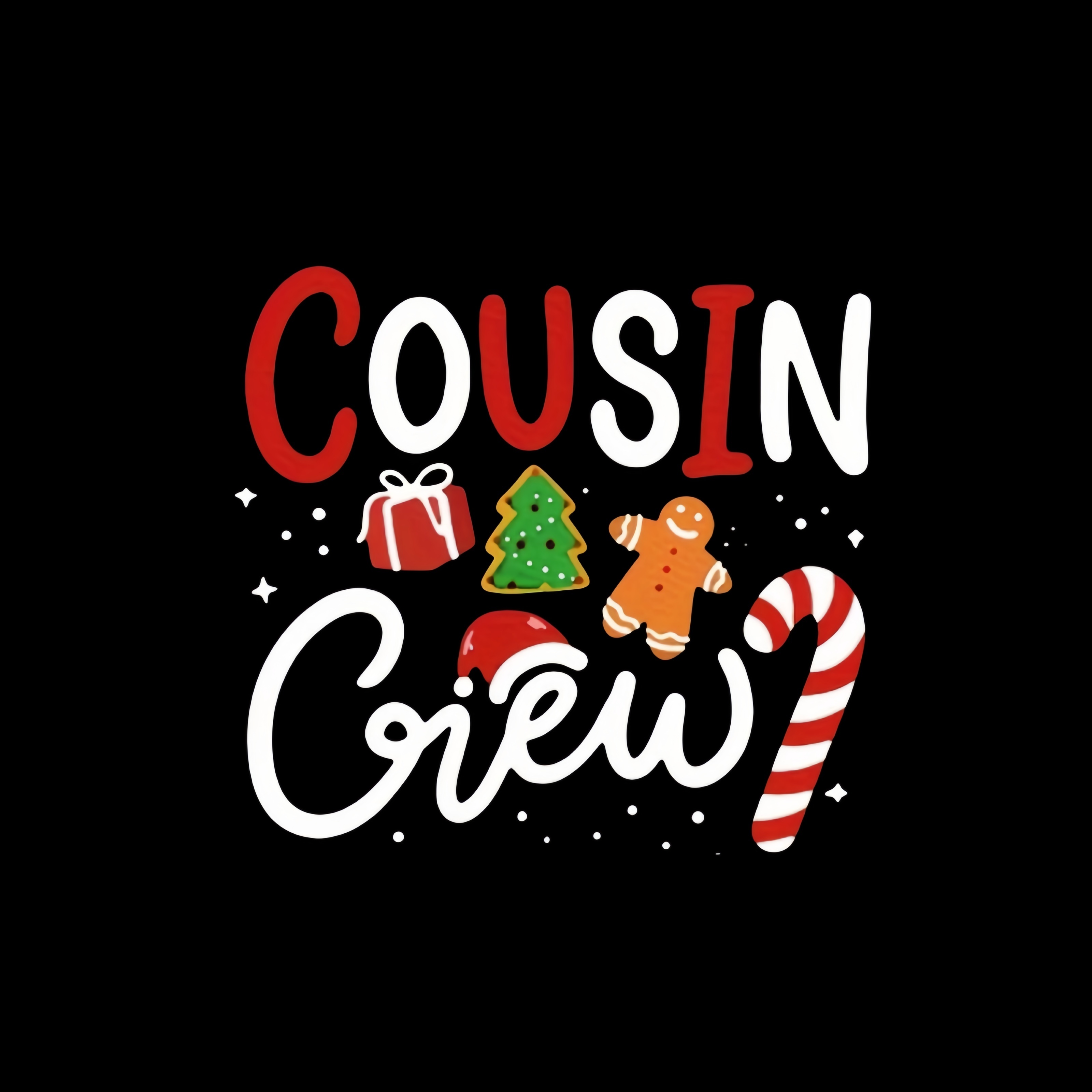 

1pc Christmas Cousin Crew Iron On Transfer Stickers, For T-shirts Sweatshirts Jeans Bag Clothing Accessories - Washable And Long-