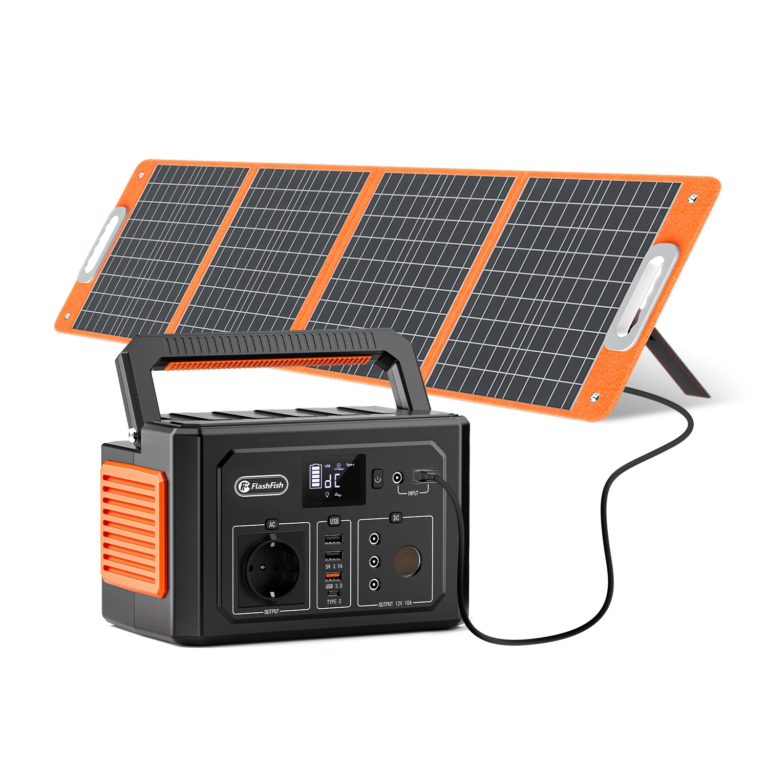 400w Portable Power Station/400w (800w ) Solar Generator With 60w/100w Solar Panel, Complete Outdoor Kit And Rechargeable Backup For Camping, Rv Travel, , Backup And Off Use, Portable Power Supply