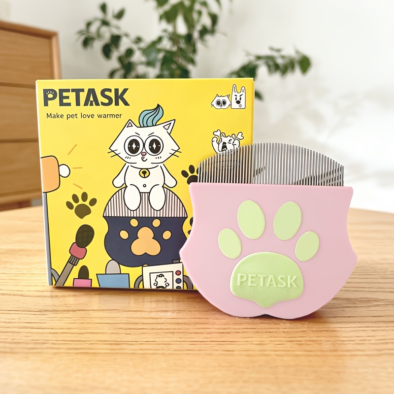 E-shop Gesichtskamm für Haustiere, kleiner Gesichtskamm, Hunde Katzen Kaninchen Zahnkamm, Nadelkamm, Rundkopf-Kamm, gebogener Kamm, Flohkamm,