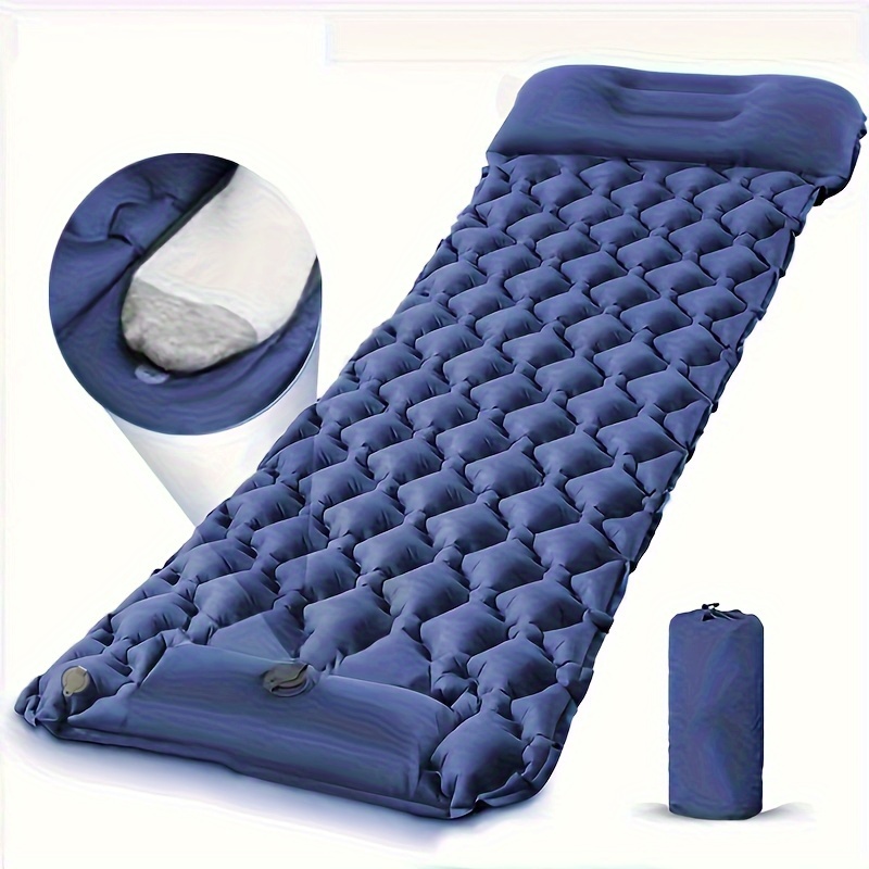 

2024 Upgraded 8cm Tpu Air Mattress With Built-in Pump - Moisture-proof, Design For Single Camping & Travel