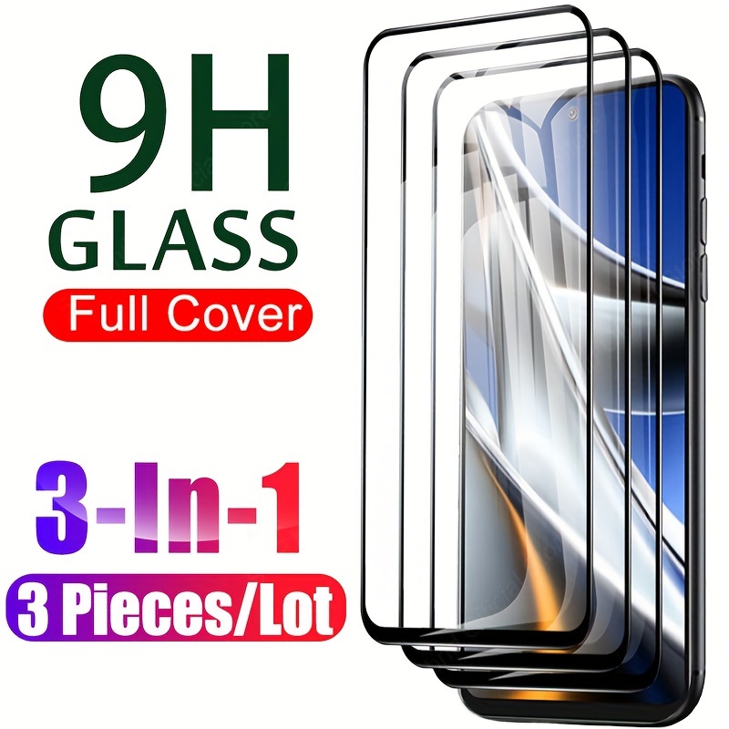 

Lot de 3 Protecteurs d'Écran Noirs pour XiaoMi 11T 11 Lite NE 5G 12 Mi 12T 13 13T 14 POCO X3 NFC X4 Pro X5 X6 F3 F5 M5 M5S M4 M6 Pro C40 C65 4G en Verre Trempé