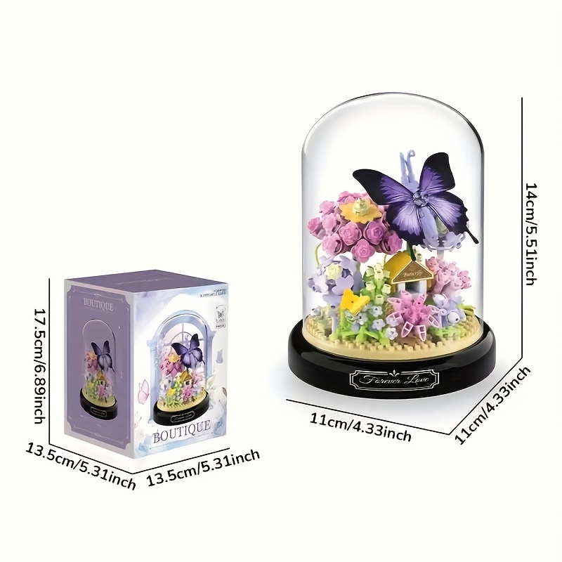 Building Block Set Dragonfly Cicada Bee Butterfly Decoration