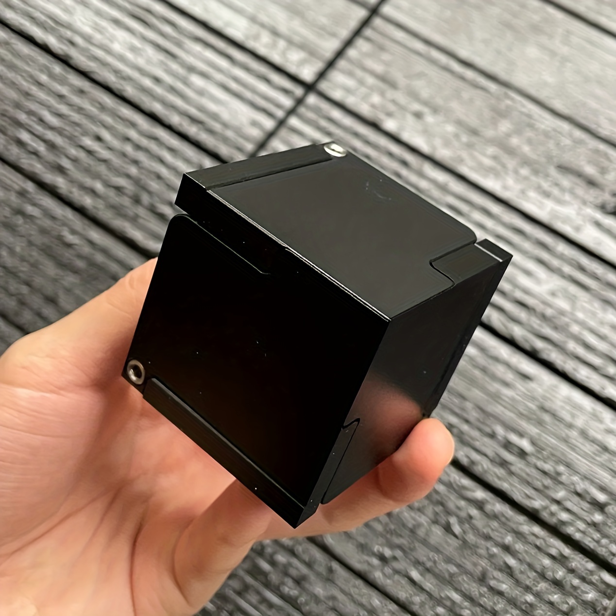 customized 1pc aluminum alloy kinetic ring box rotating mechanical box deformation box jewelry box cool proposal   creative jewelry box deformation ring box ring storage box jewelry storage box jewelry boxes
