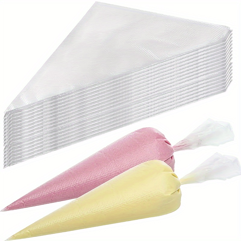 

100pcs Disposable Piping Bags For Cake Decorating - Triangle Icing & Frosting Bags For Cookies, Cupcakes & Desserts - Kitchen & Restaurant Essentials