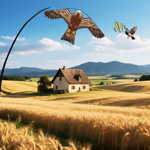 item picture shaped repellent with reflective sequins for garden pest control outdoor use simulated bird kite