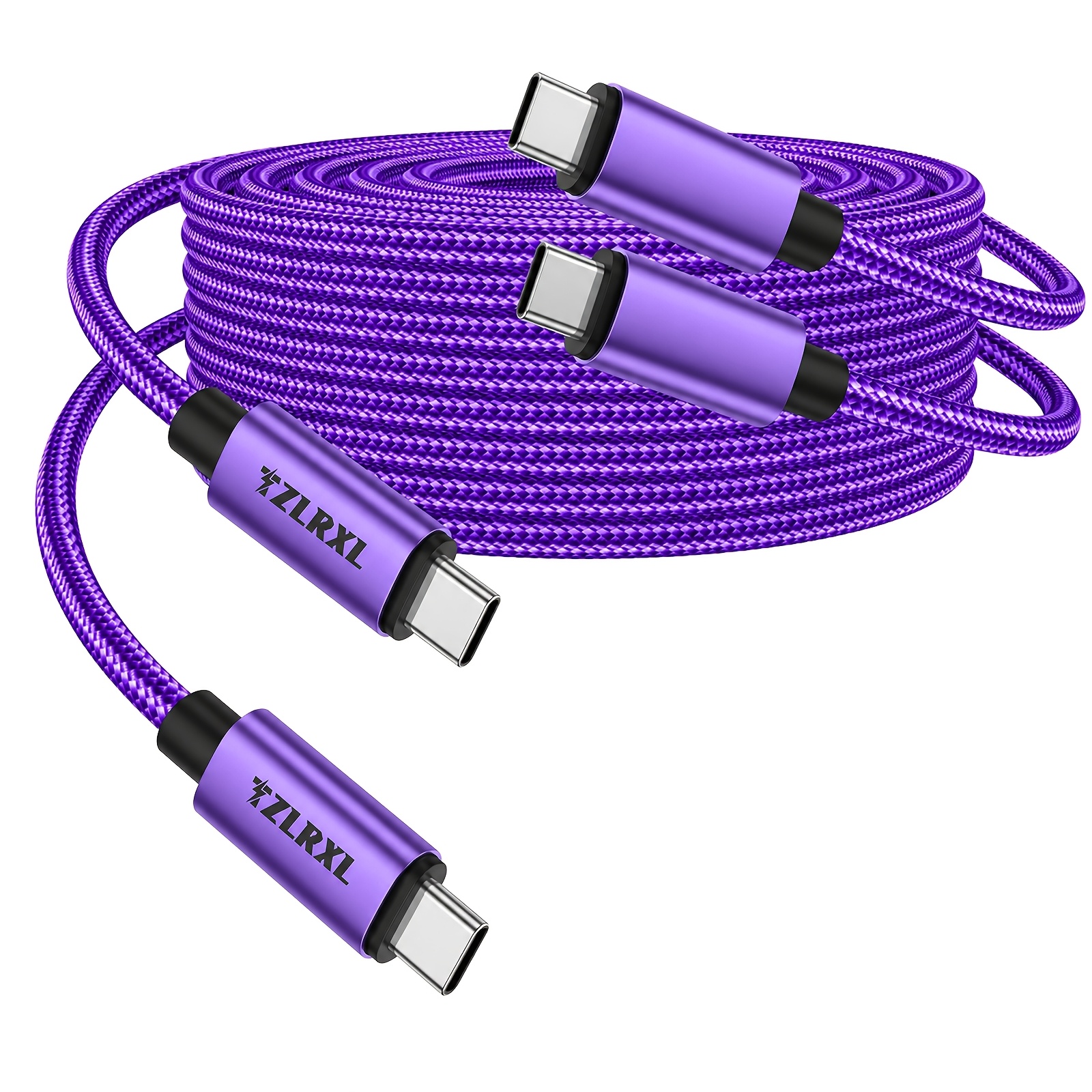 2pcs Type C to Type C Fast Charging Cable, Durable and Sturdy