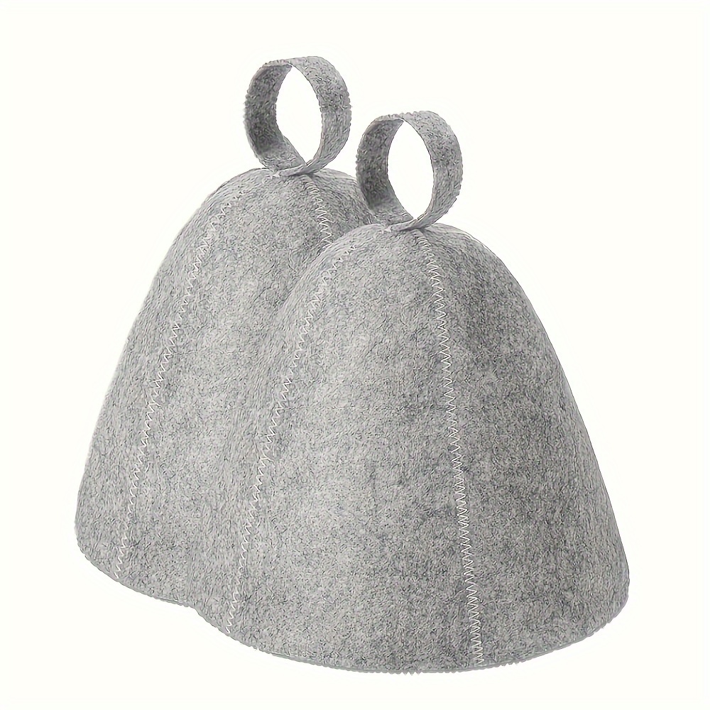 

1/2pc Sauna Hat, Thicken Wool Felt Shower Cap, Hair Turban Quickly Drying Towel Hats, Sauna Bathroom Accessories