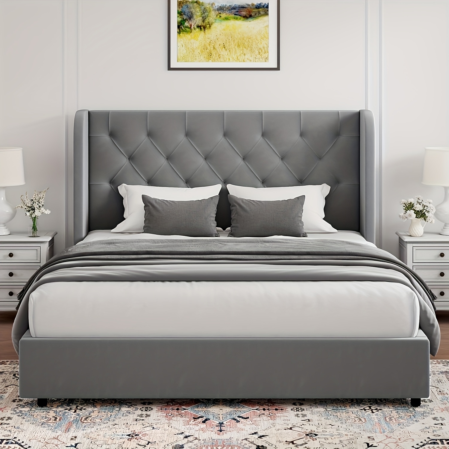 Protección Antipolvo Funda Elástica Para Cabecero De Cama Hussen - Cubierta Lavable Antipolvo Gris Claro (120-140 Cm) Funda Elástica Lavable Cabecero 120-200cm Gris Claro