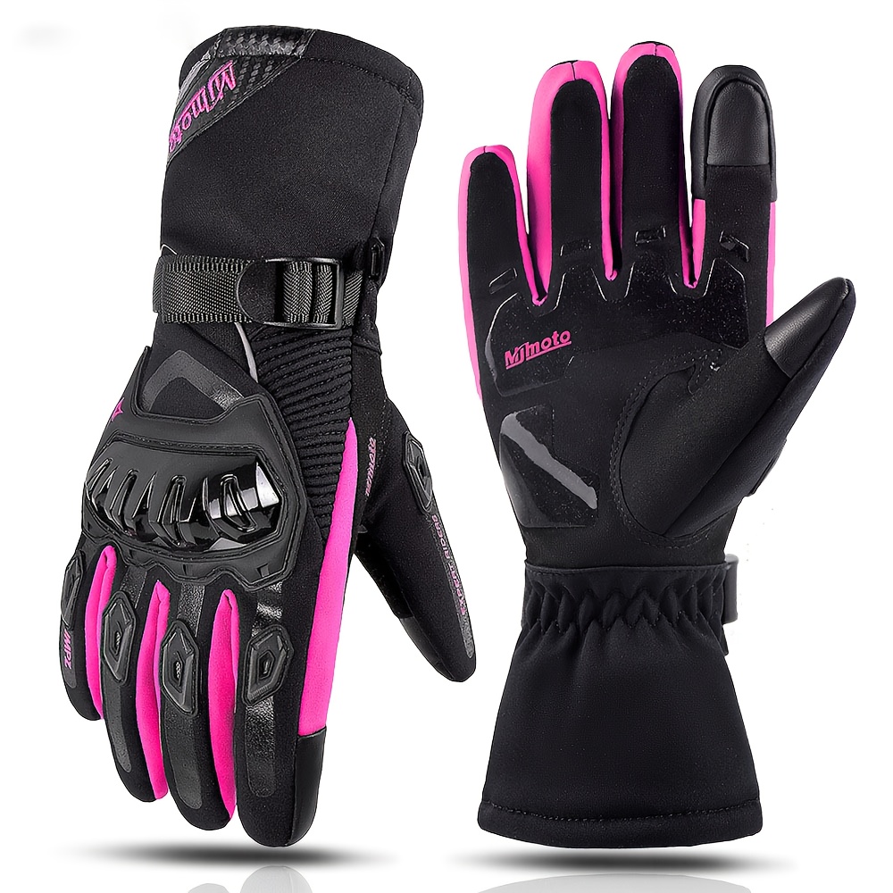 XS-L Motorcycle Riding Gloves, Sporty Design, Long Cuff Style, Hand Washable, Cyclists, All-Season Riding, Daily Commuting
