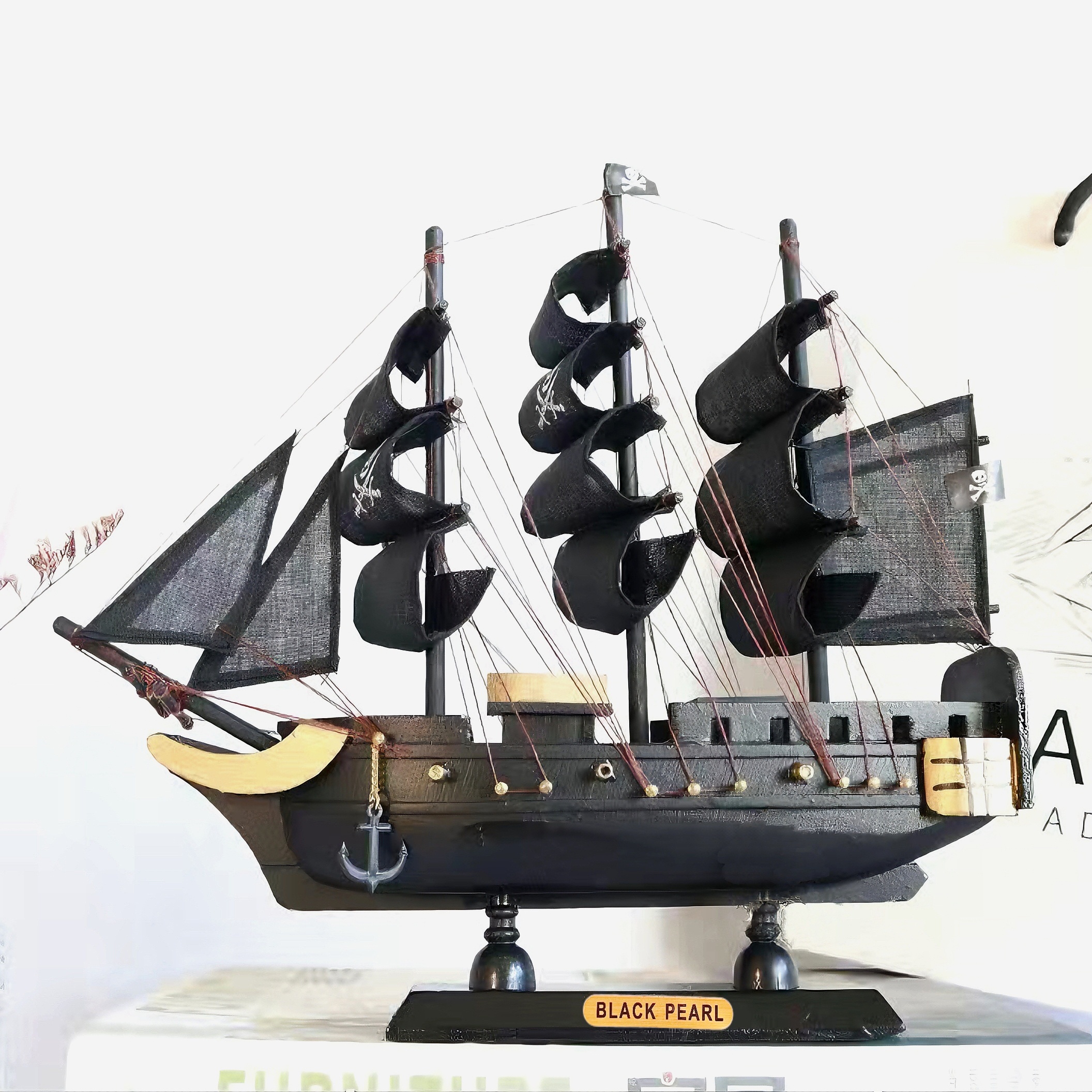 

Pirate Ship Craft - Solid Wood Nautical Decor, Perfect Graduation Or Birthday Gift