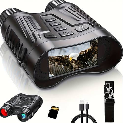 1315ft 4k binoculars for adults 8 zoom rechargeable battery 3 2 screen with 32gb tf card for men