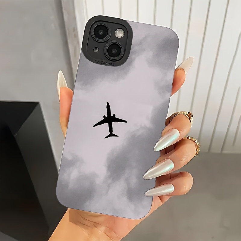 

Simple Plane Printing Phone Case For Iphone 11 12 13 14 Pro Max 15 Xr X/xs 7 8 Plus Se Mini