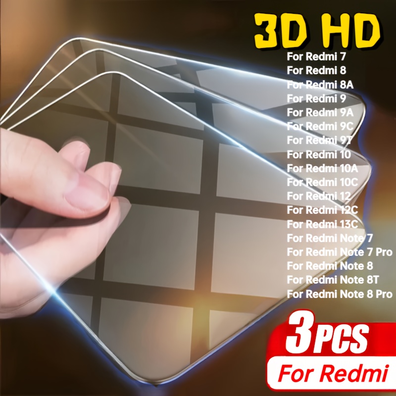 

3pcs Tempered Glass For Redmi 7 8 9 12 13 For Redmi Note 7 Pro 8t 9s 10s 11pro 12pro+ 13 Glass