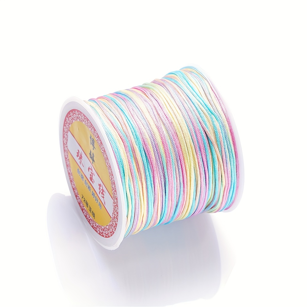 Image of 1181in/roll 0.8mm Colorful Nylon Thread Cord Rope Bracelet Braided String For Tassels Beading Necklace String Jewelry Making