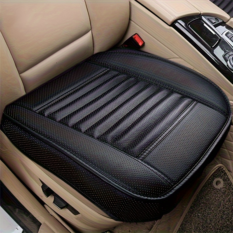 TEMU 1pc Breathable Pu Leather Car Seat Cover Protector Anti-slip Auto Seat Cover