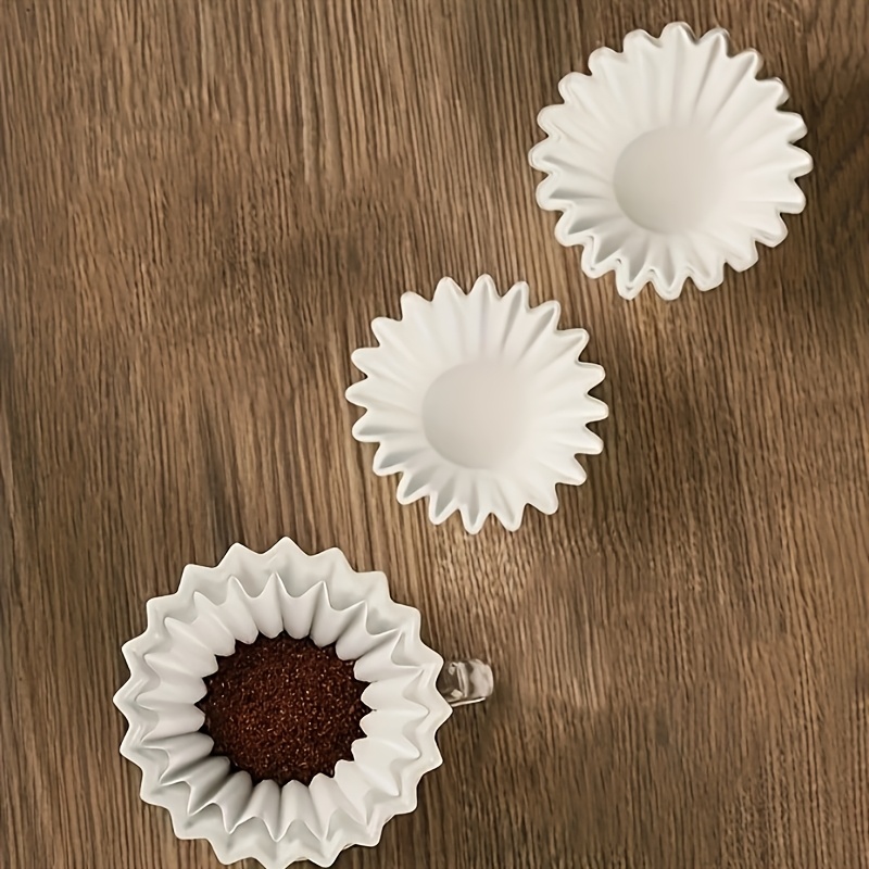50pcs Cake-Shaped Coffee Filters * Drip Cup Filters for 1-2 Servings -  Compact & Exquisite Paper Filters for Brewing Rich, Smooth Coffee at Home