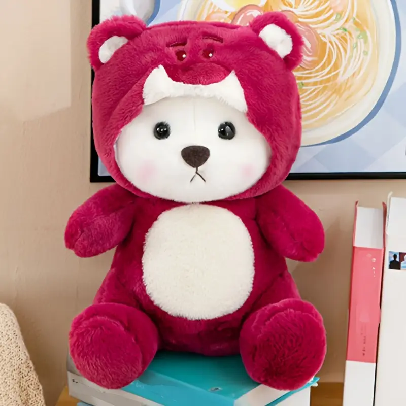 cute transforming bear plush toy soft polyester stuffed animal cuddly teddy bear doll versatile pillow cushion for room decor sofa ideal gift for christmas thanksgiving easter details 4