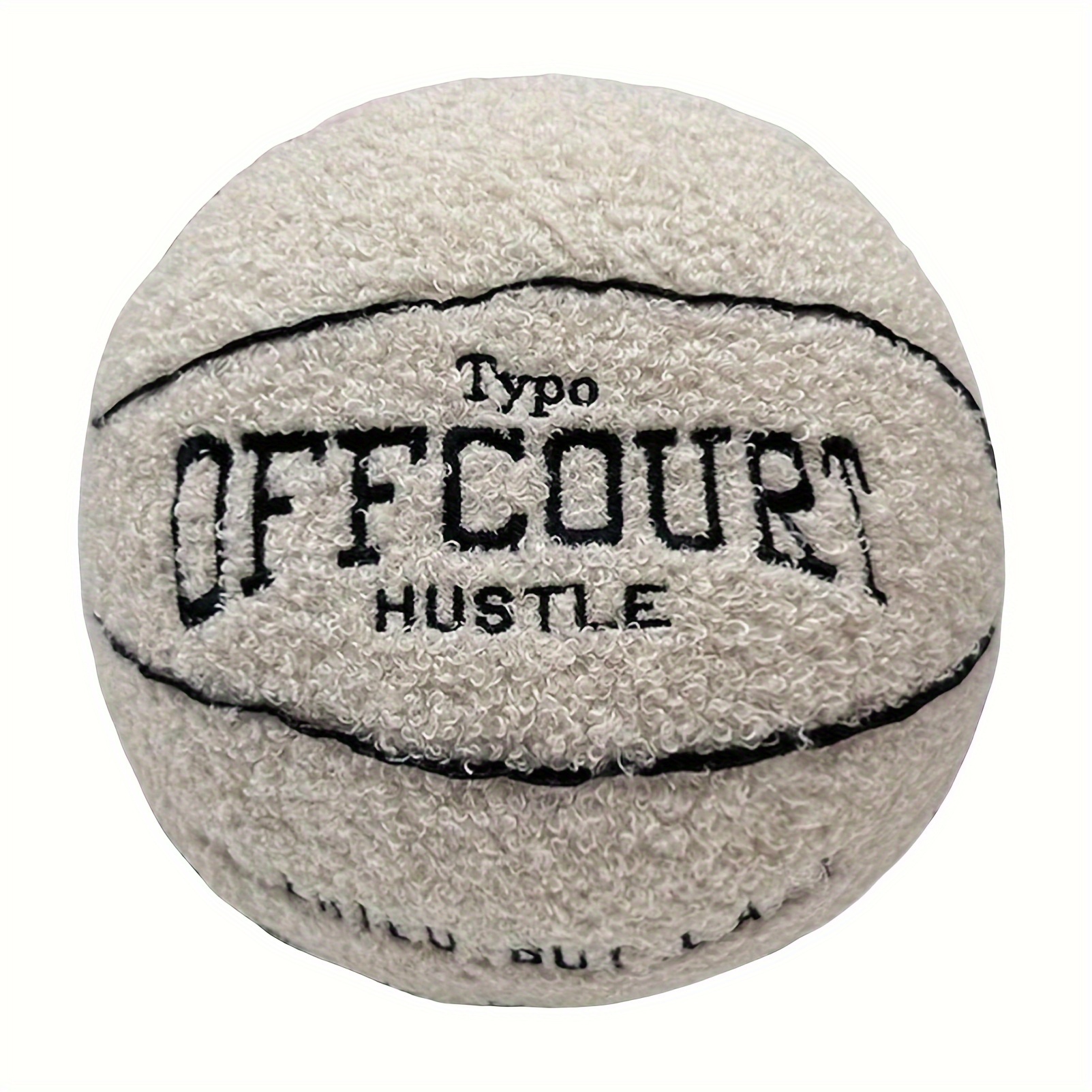 25cm/9.84in Offcourt Basketball Toys Soft Basketball Stuffed Toys Simulation 3d Basketball Ball Cuddly Plush Sports Theme Birthday Gifts New Year Gifts