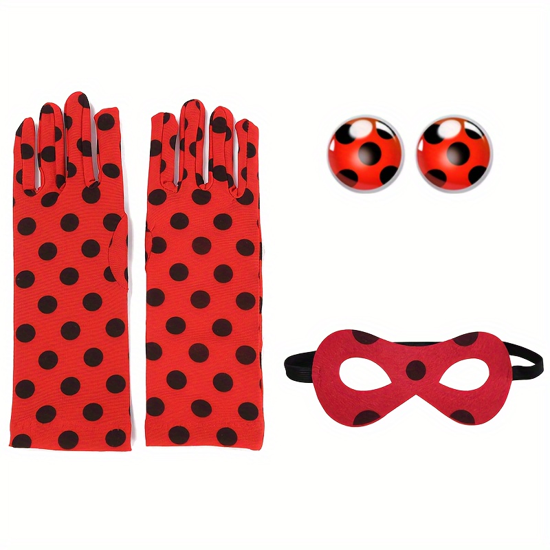 

Kids' Set: Dot Eyemask, Gloves, And - For Halloween Or -up !