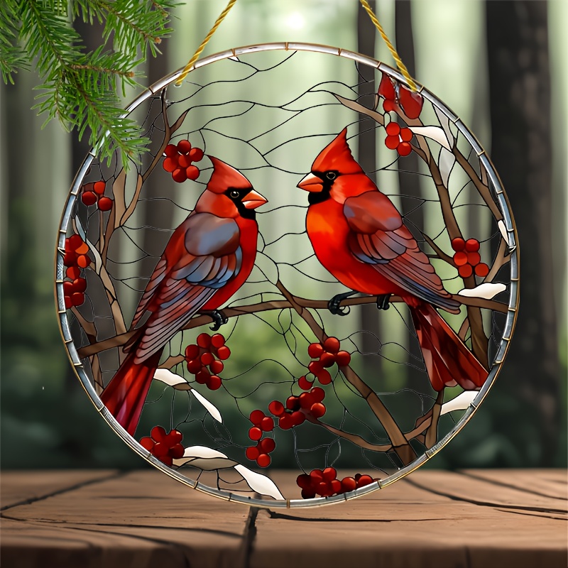 

Red Light - 8"x8" Acrylic Window Hanging, Home & Garden Decor, Ideal Gift For