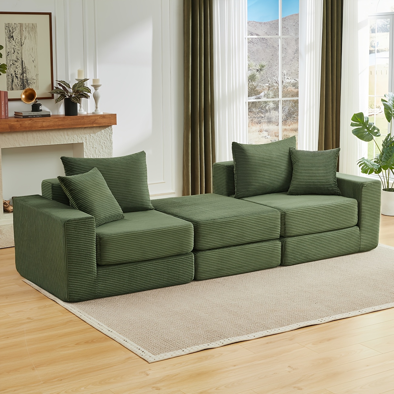 Image of Set, Freestanding, Non-rigid Sofas With Slip-resistant Bases, Comfortable Soft Sofas Suitable For , Modern Modular Sofas