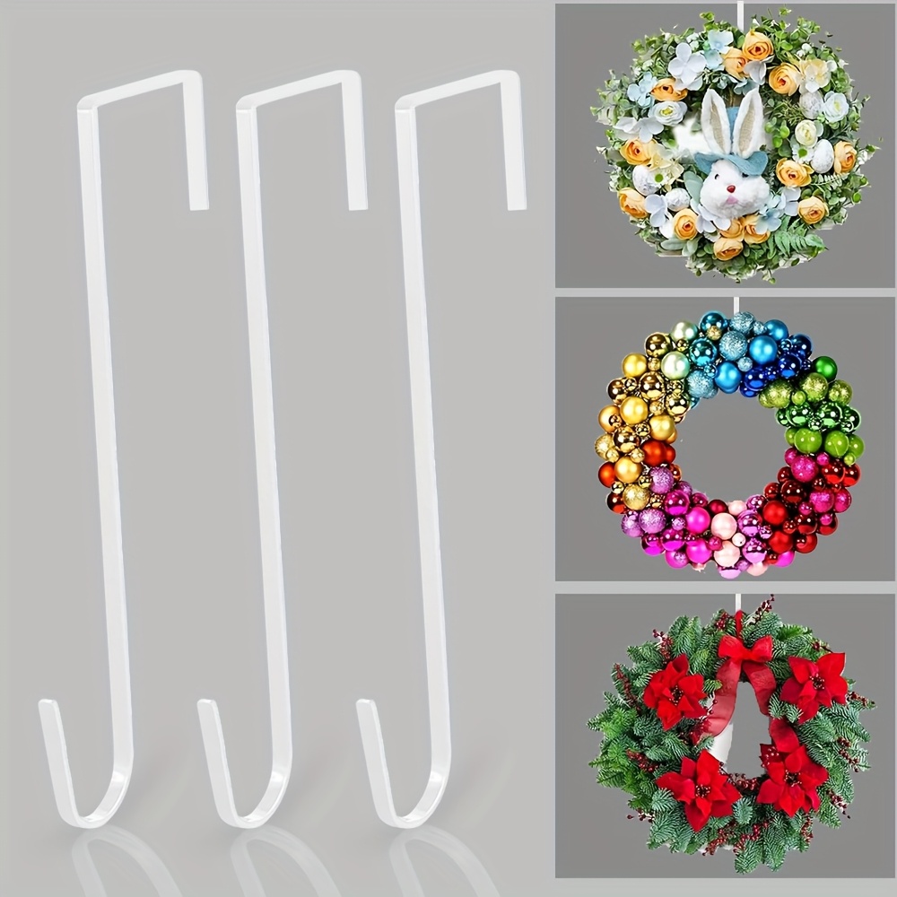 E-shop 3er-Set Eisenhaken, kreative Weihnachtskranz-Türhaken & dekorative abnehmbare Haken. Platzsparende Türhaken im modernen Stil, einfach zu