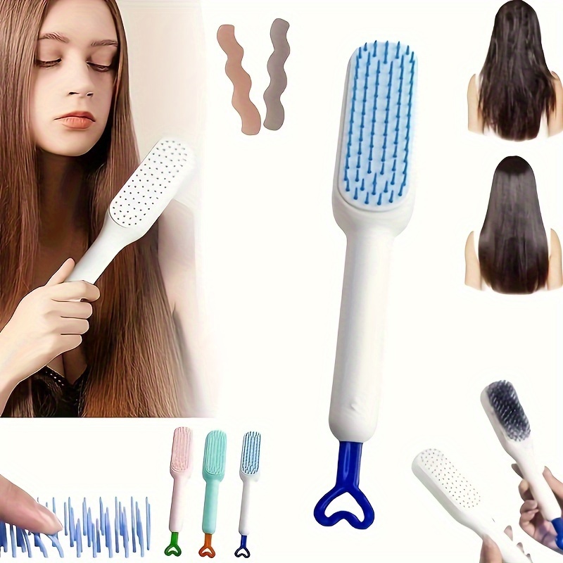 

Self-cleaning Hair Brush - Anti-static, Scalp Massage Comb For All Hair Types | Unisex