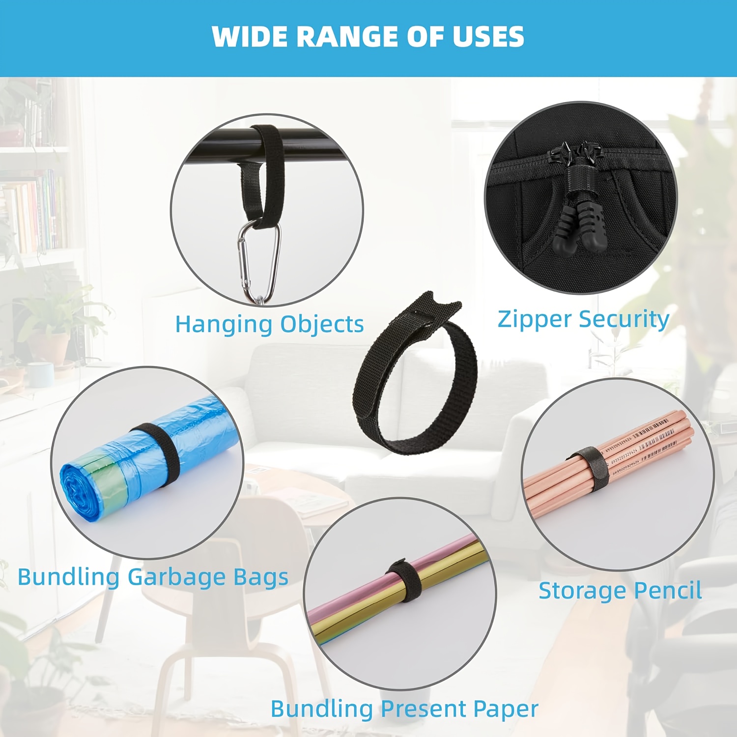 300pcs Reusable Cable Ties for Adjustable Cable Management