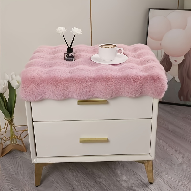 TEMU Mantel individual de felpa afelpada prémium minimalista para mesita de noche, tapete para mesa de comedor, silla, escritorio, soporte de