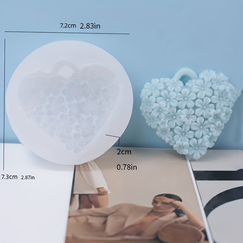 TEMU 【商品名】心形の桜の花のプラーク。石膏製のアロマ用。車のペンダント、ワードローブの石、キャンドルとして最適。シリコンモールドを使用。