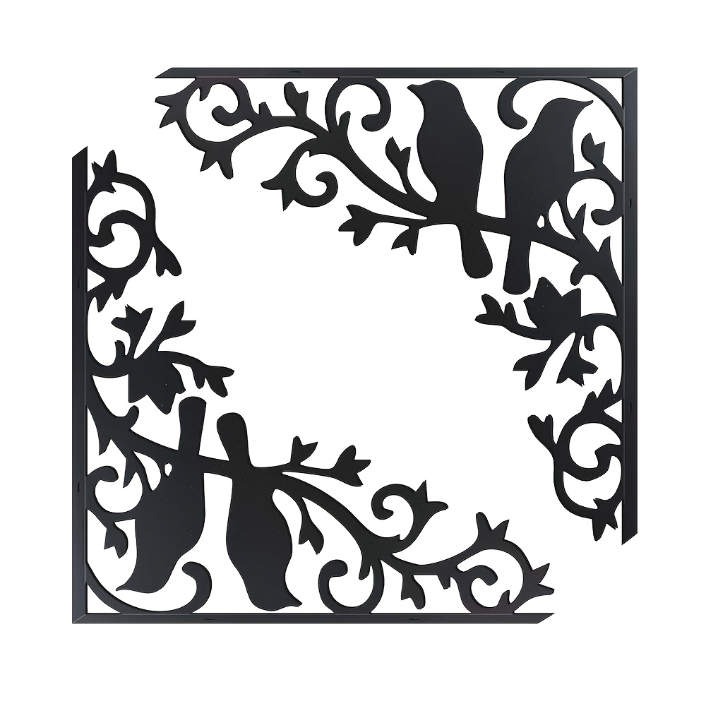 TEMU Lot de 2 étagères métalliques d'oiseau avec support en métal en L, de place, nécessite un montage mural (perçage ), convient pour un rangement