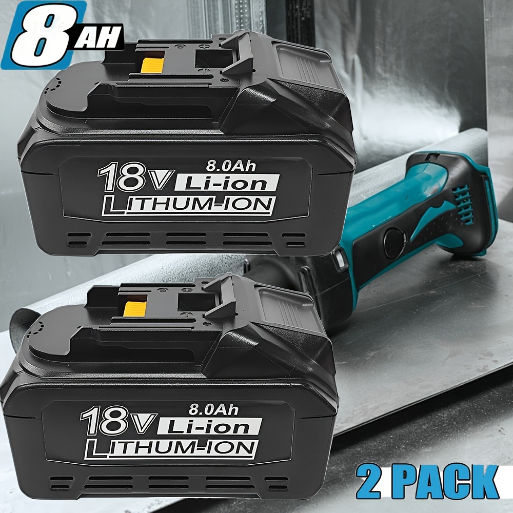 TEMU 1/2/3/4 Pack 8.0ah High Capacity Replacement Battery For Makita 18v Battery Bl1860b For Makita 18 Volt Lithium Battery Bl1850 Bl1850b Bl1840