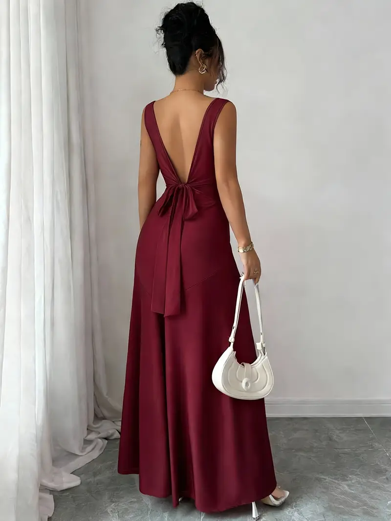wedding guest dress backless Sky Stretchy Mesh Backless Maxi Dress Dusty Blue | Wedding Guest Dress | Backless