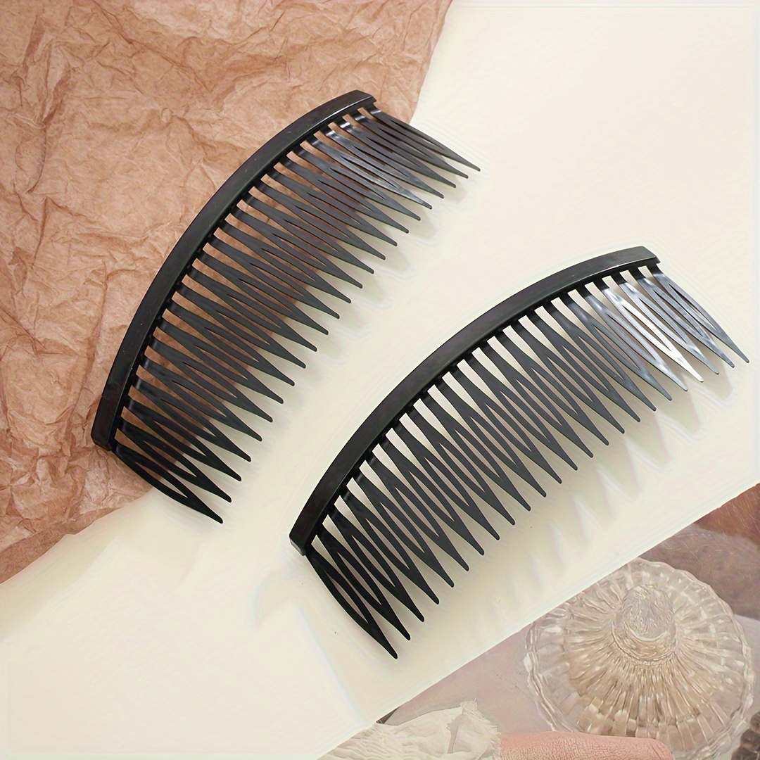 2pcs Fashion Frosted Hair Clips Women Large Black Easy Broken Hair Hairdressing Comb
