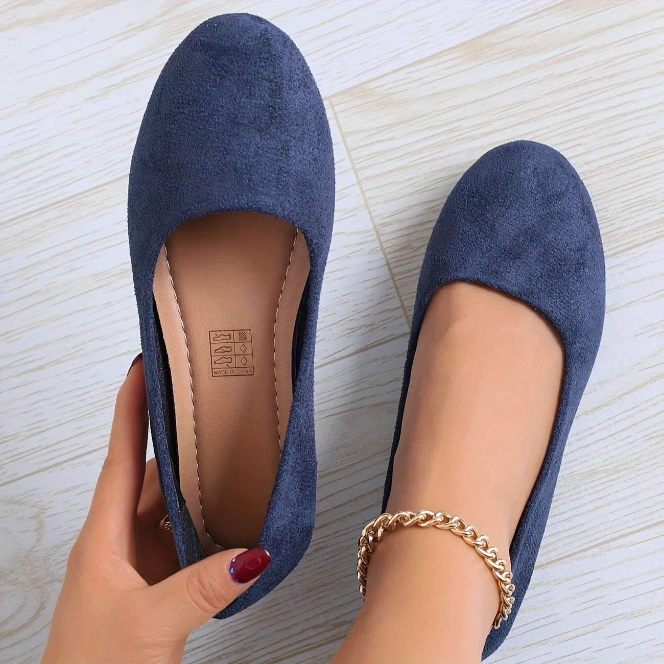 womens solid color minimalist flats soft sole lightweight slip on walking shoes shallow mouth daily footwear details 5