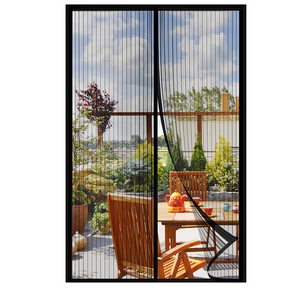 

Magnetic Screen Door - Self Sealing, Heavy Duty, Hands Free Mesh - Pet And