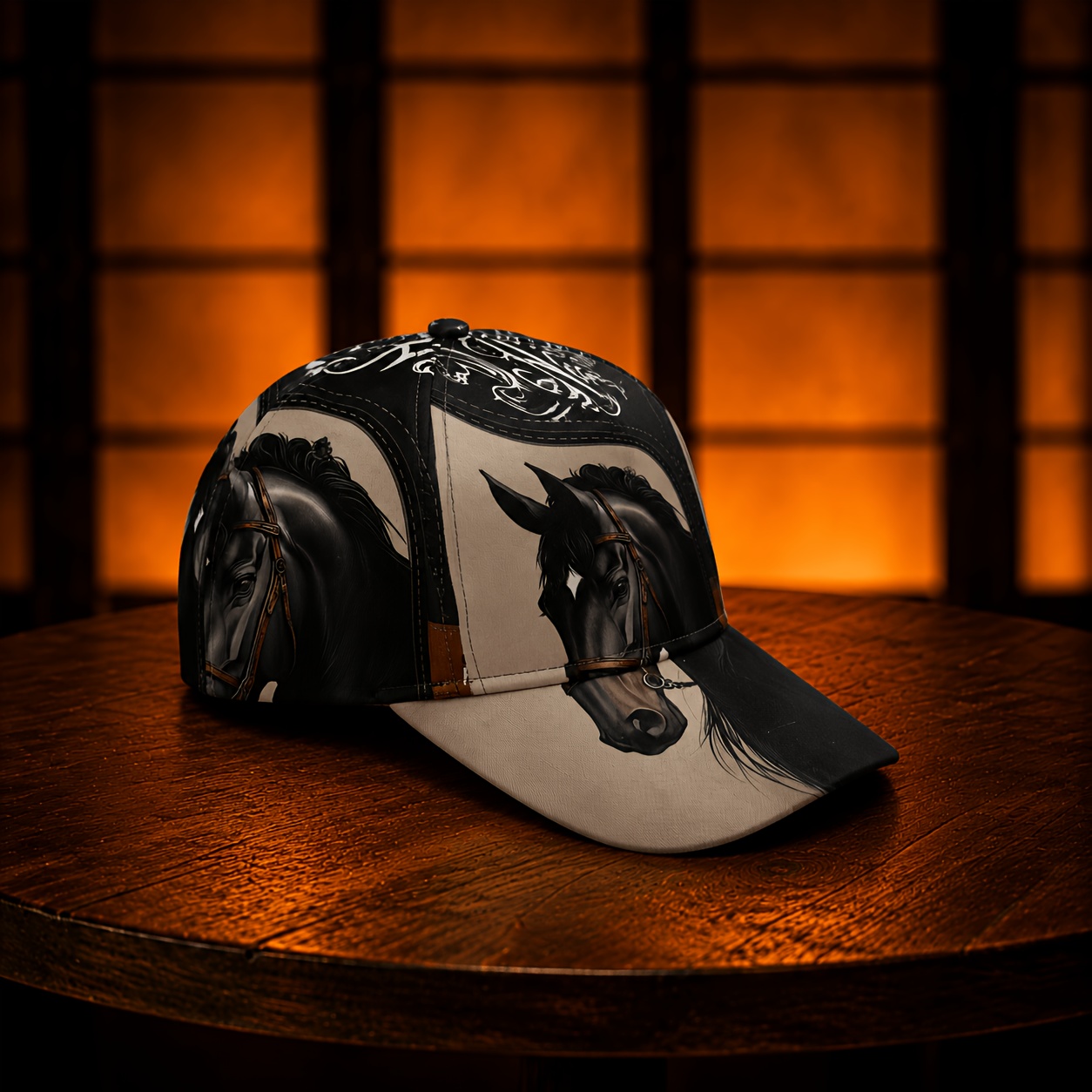 TEMU 1pc Themed Black Retro Poster Baseball Holiday Gift Printed Breathable And Lightweight Dancing Skateboarding Curved Brim Patterned Wedding Gift