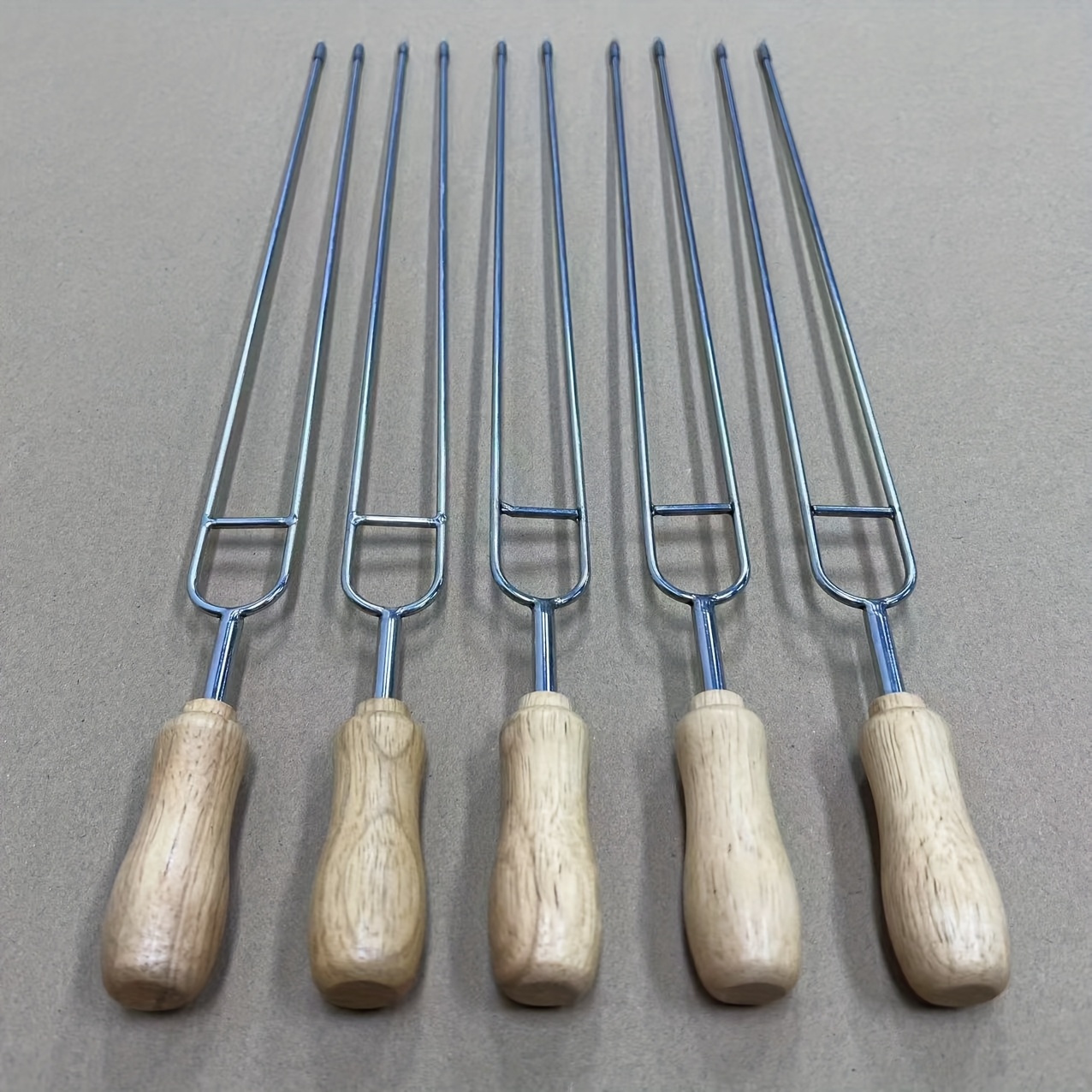 E-shop Edelstahl-Spieße für Kebab, Grillspieß mit Holzgriff, 15,35 Zoll