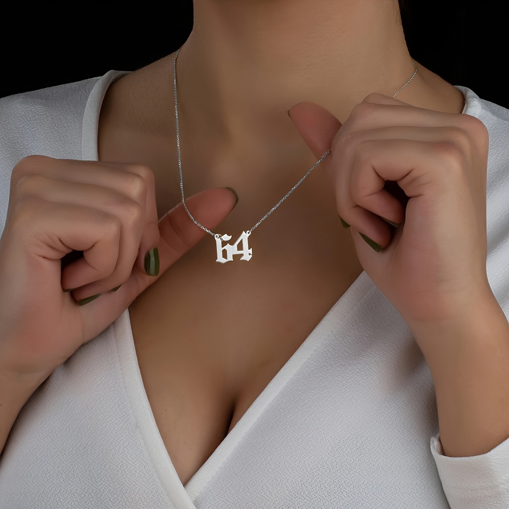 Custom Lucky Number Necklace, Minimalist Design