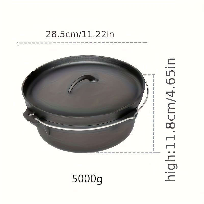 cast iron campfire cooking dutch oven lid pre Temu Germany