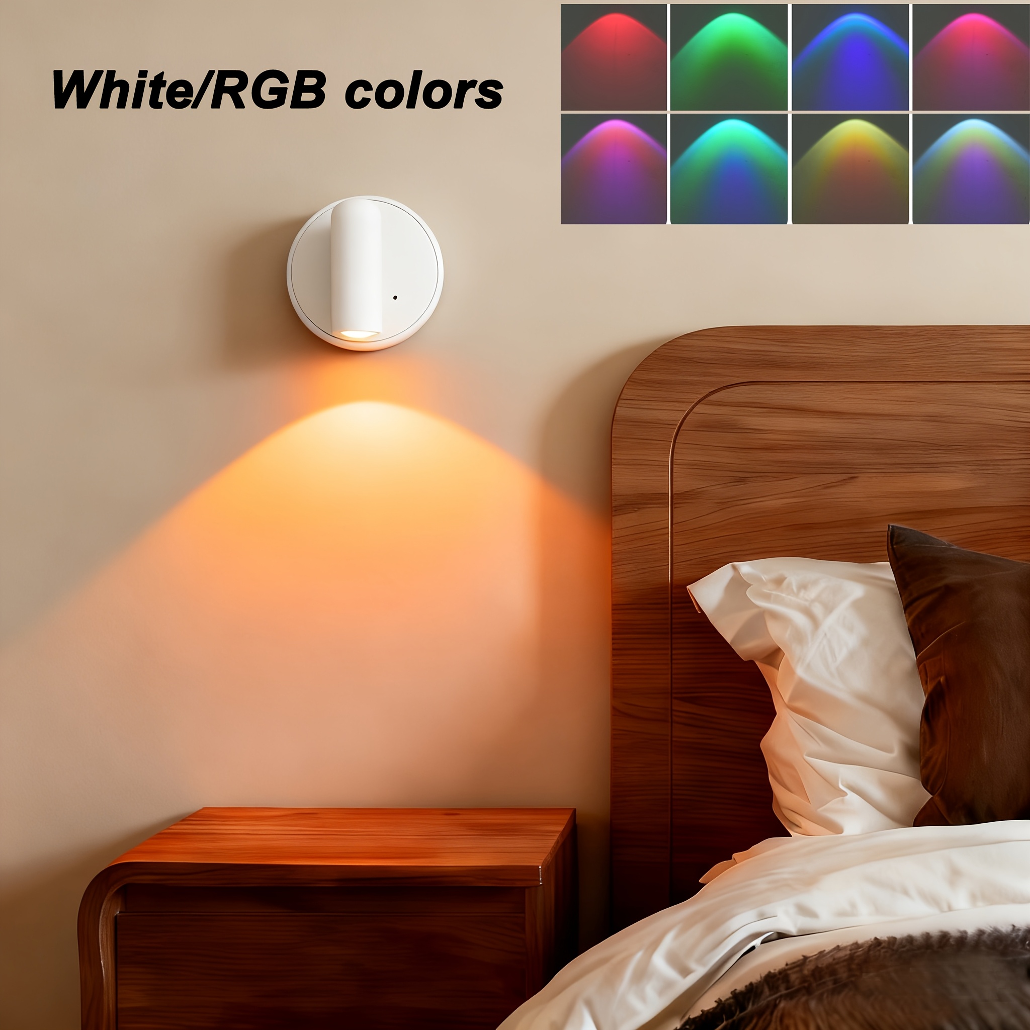 2pcs Seven-Color Smart Cat Eye Spotlight with Touch Control