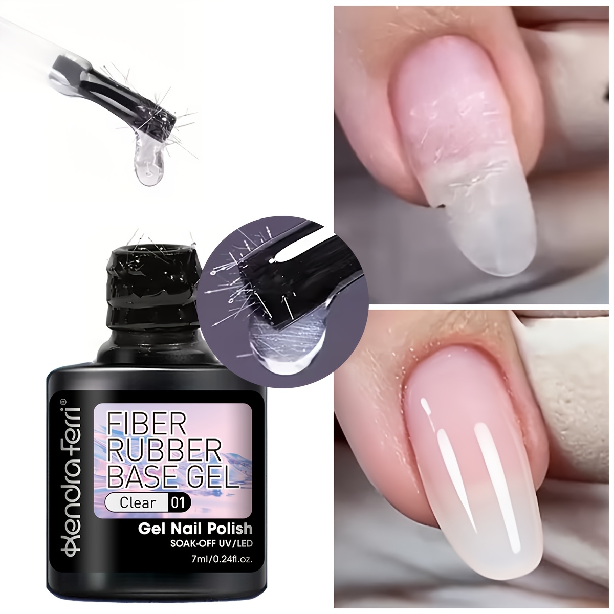 Image of Kendra 7ml Nail Gel | Clear Hardener, Single Tube, Suitable For Broken And Weak Nails, Durable And Long-lasting, Gentle Formula, Non-damaging To Nails, Requires Led Lamp, Long-lasting