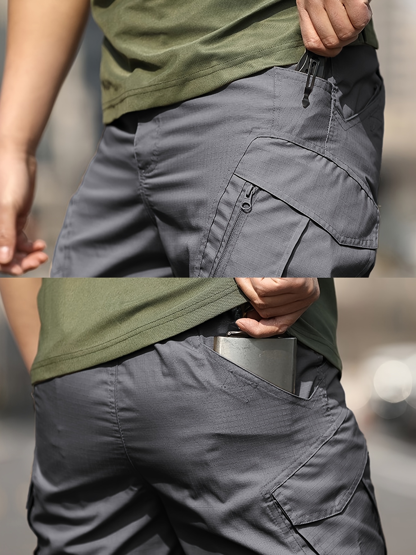 mens cargo pants multi pocket outdoor hiking mountaineering - Temu