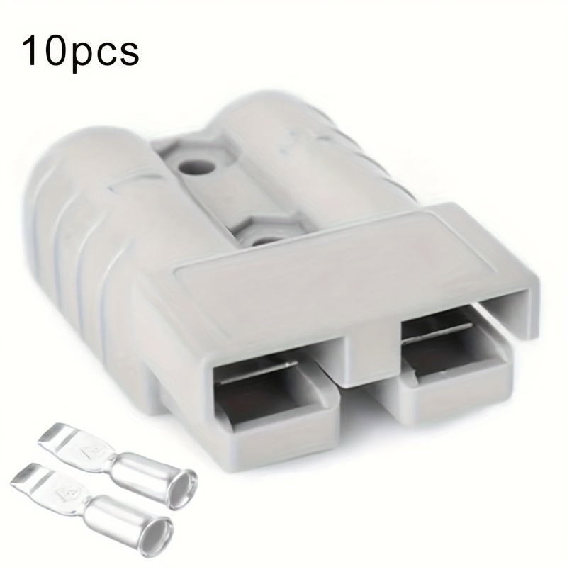 TEMU 10pcs Quick Connect Battery Disconnect Kit - 50a, 6awg, 2-pole Plug Set For Cars, , & Trailers