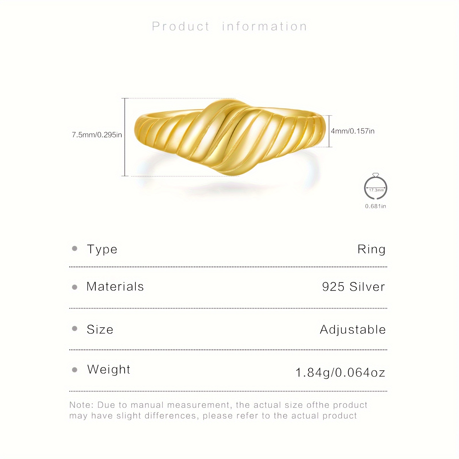 Women's Stylish Horn Design Open Ring, 925 Silver