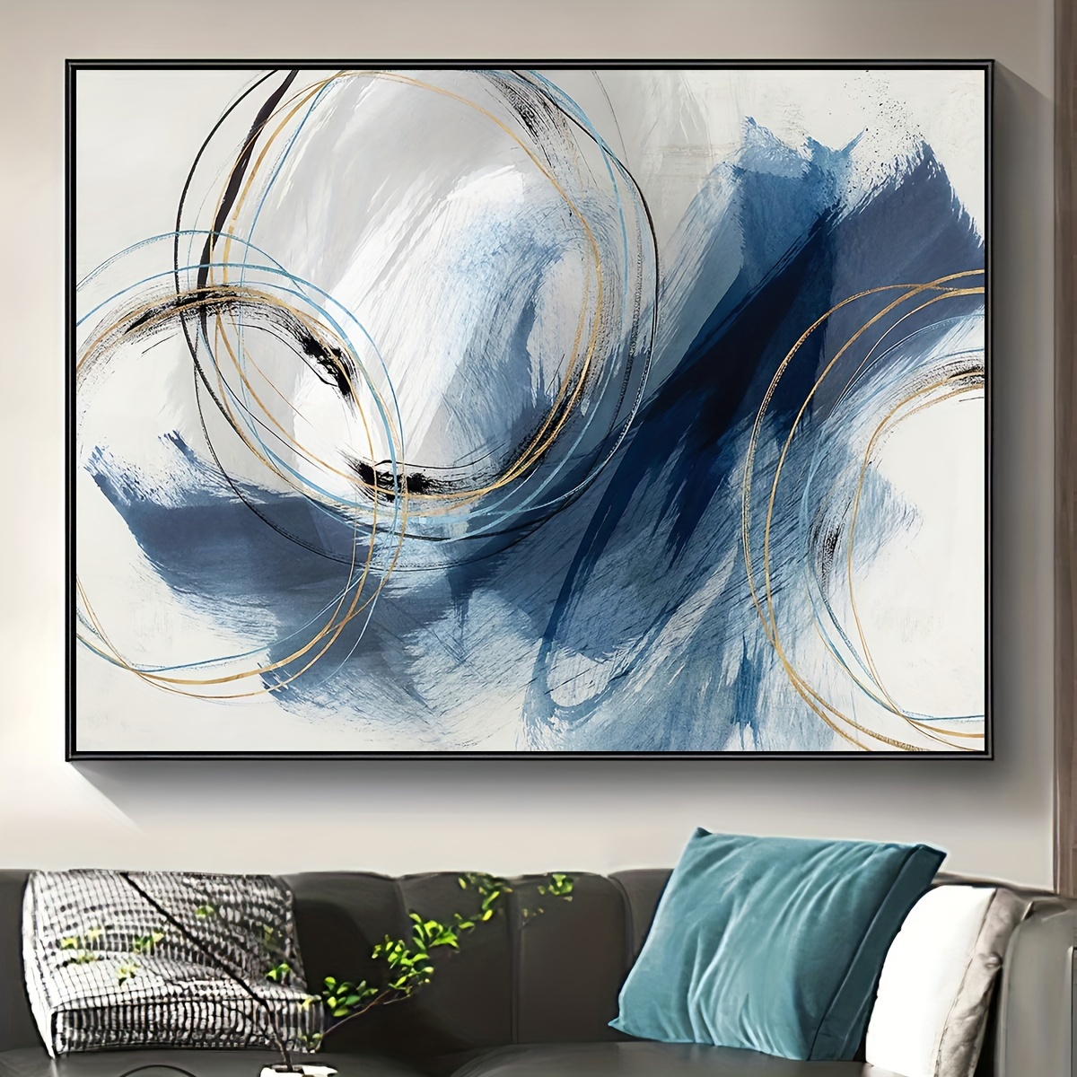 

Chic Abstract Canvas Art Poster - Waterproof, Wall Decor For Living Room, Bedroom, Office - Perfect Gift Idea