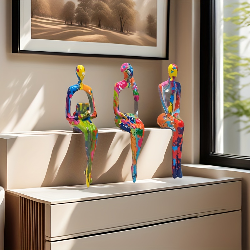 E-shop Sammelfiguren, Halloween | Weihnachten 3-teiliges Resin--Statuen-Set, Dekorative Stücke für Zuhause, Schreibtisch oder TV-Schrank für ein